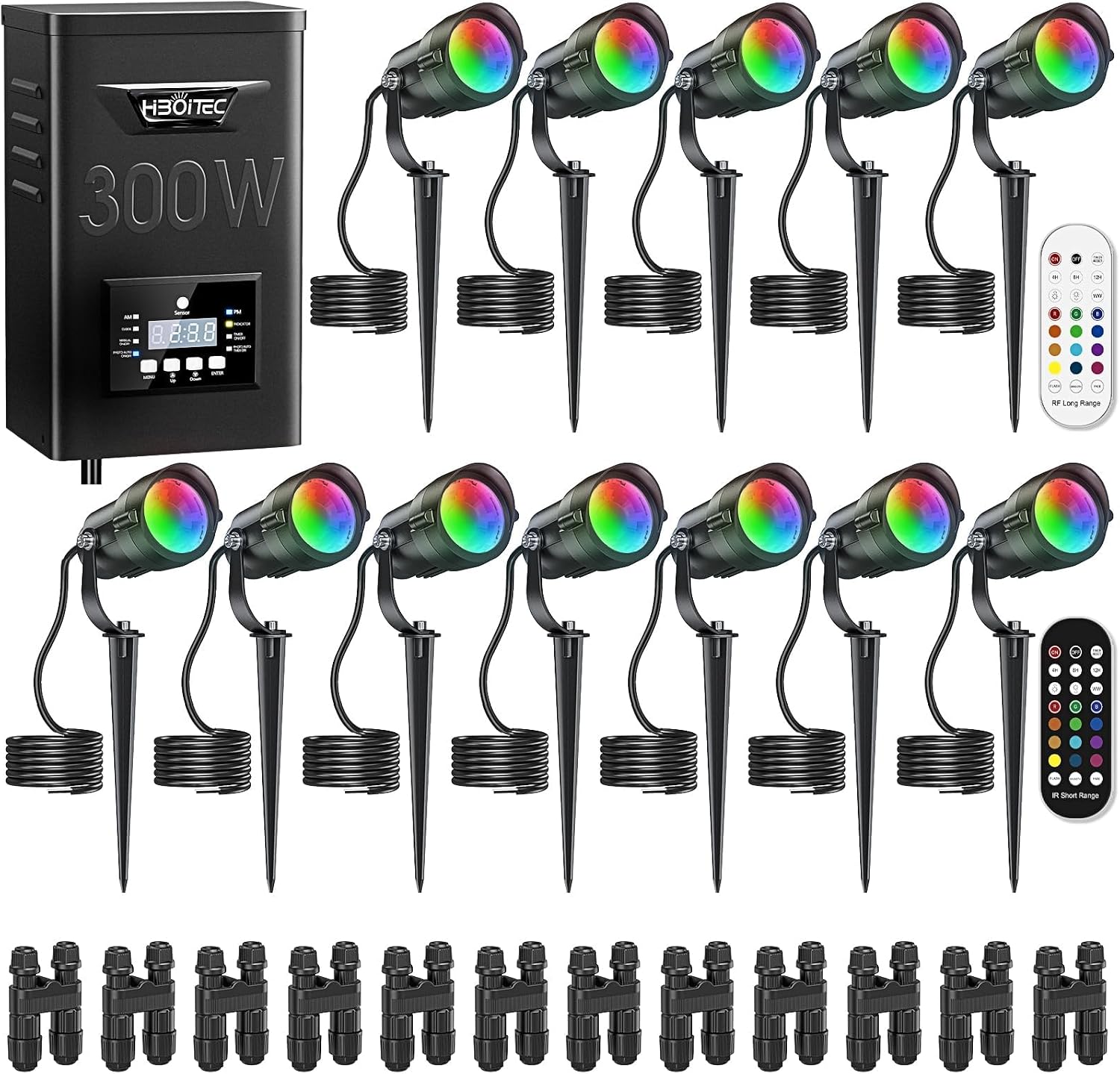 Outdoor Lighting Kits Low Voltage - HIBOITEC 12W RGBCWWW 조경 조명 키트(300W