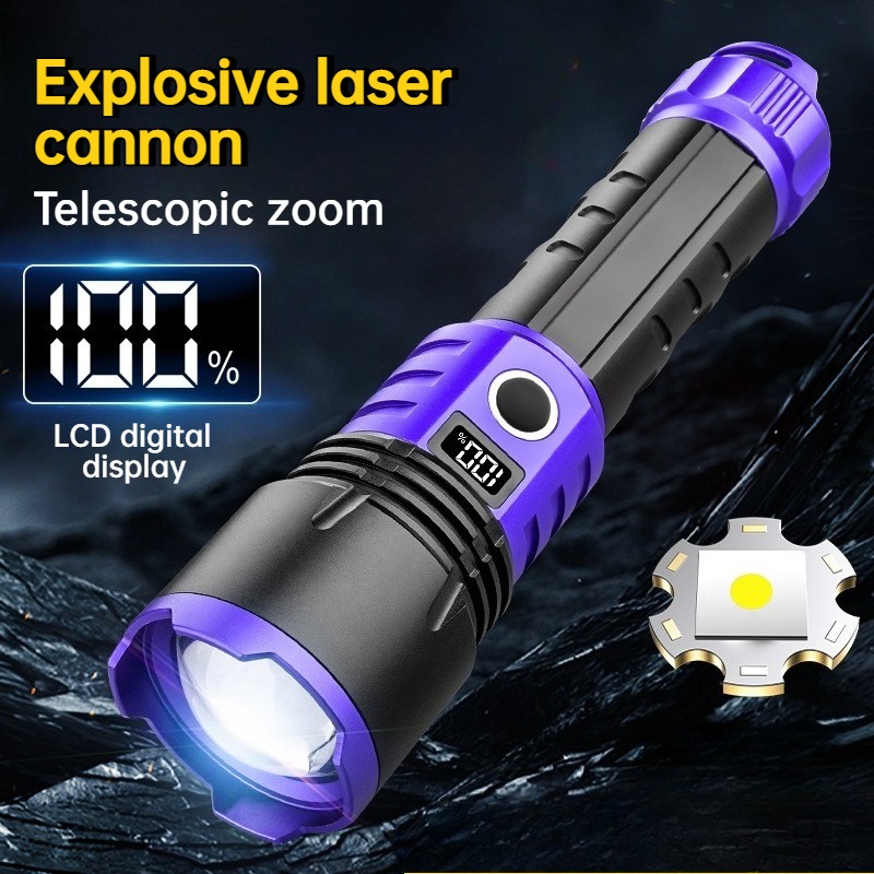 Outdoor Lighting For Camping - 다기능 강력 LED 손전등 USB 충전