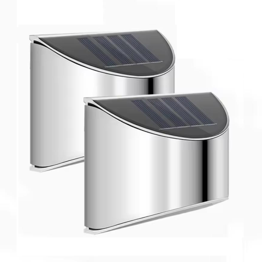 Xl Outdoor Lighting - 2개 세트 태양광 정원등 스테인리스 스틸