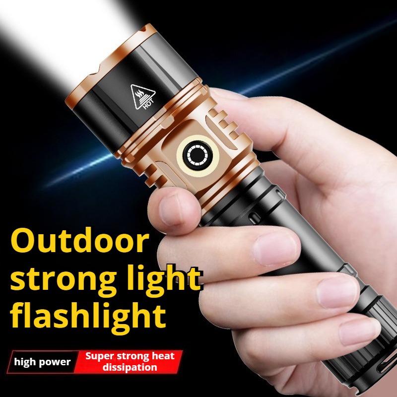 Outdoor Lighting For Camping - 강력한 조명 고출력 LED 손전등 타입-C