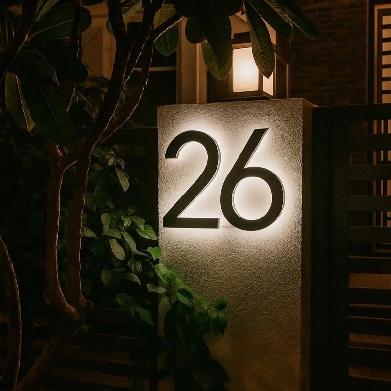 Outdoor Lighting For Front Of House - LED 현대 주택 번호, 방수 야외