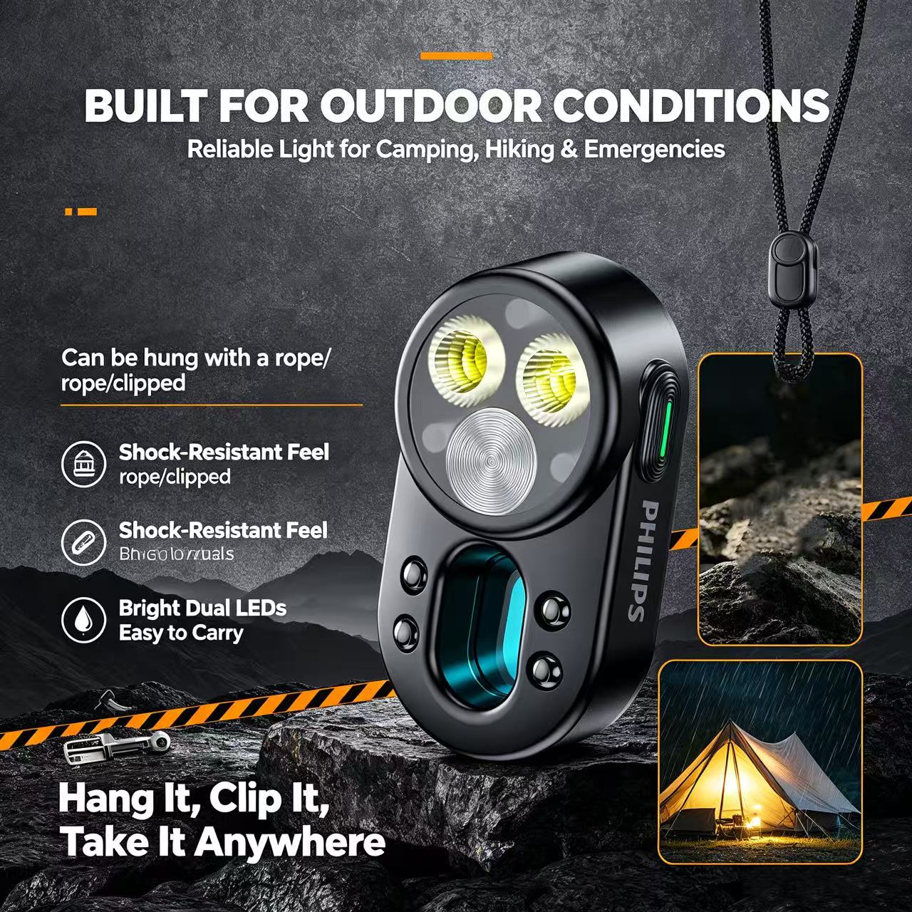 Outdoor Lighting Philips - 필립스 휴대용 미니 LED 손전등, 충전식