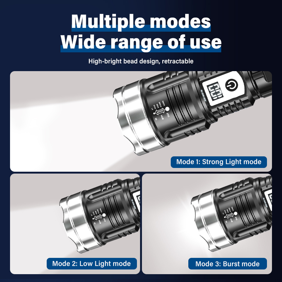 고출력 200000LM LED 손전등 내장 배터리 타입 - Outdoor Lighting For Camping 리뷰 및 가격