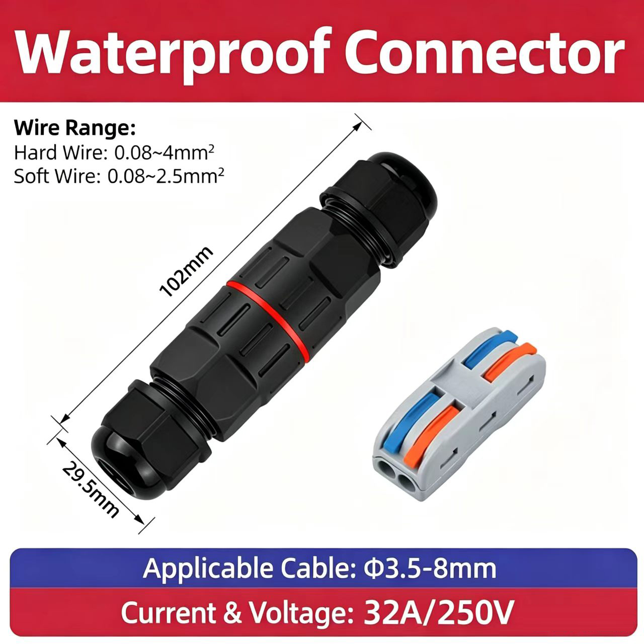 1Pc 2핀 3핀 와이어 커넥터 IP68 방수 전기 박 - Outdoor Lighting Low Voltage 리뷰 및 가격