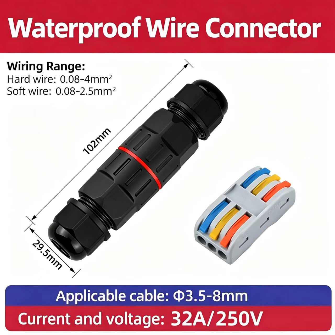 1Pc 2핀 3핀 와이어 커넥터 IP68 방수 전기 박 - Outdoor Lighting Low Voltage 리뷰 및 가격