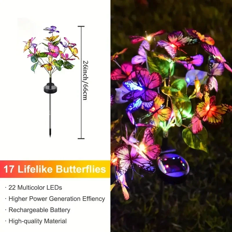 태양 LED 나비 정원 조명 마당 파티오 축제 크리스마 - Outdoor Lighting Company 리뷰 및 가격
