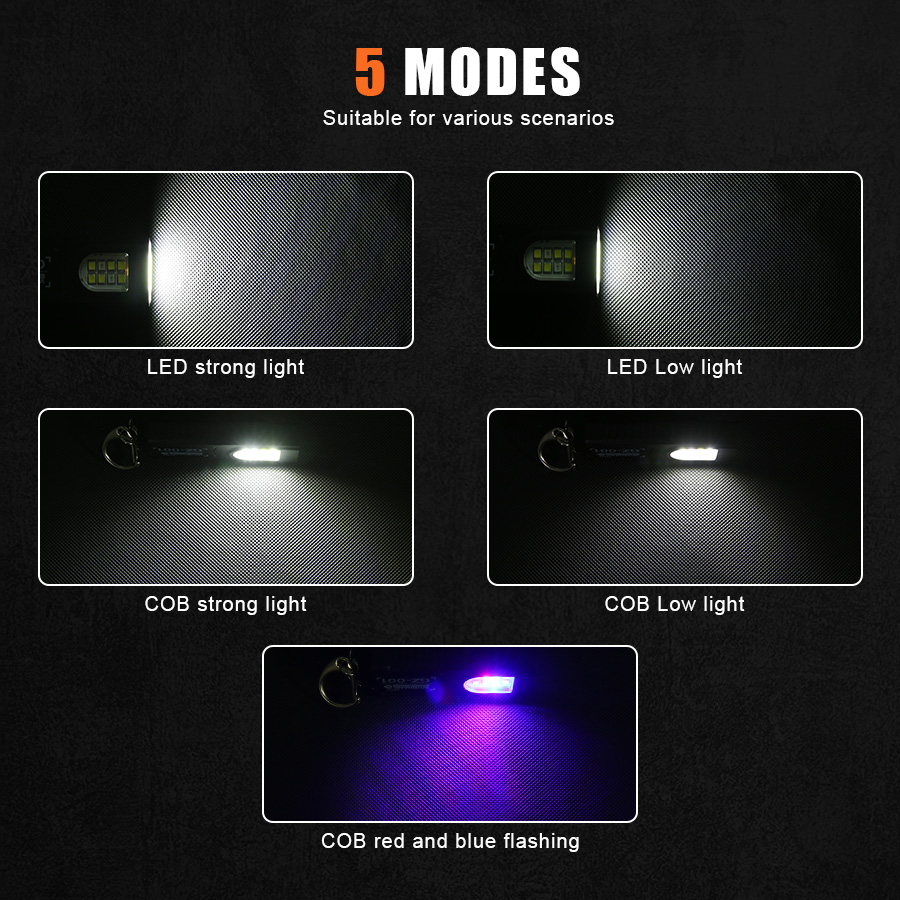 다기능 키체인 손전등 USB 충전식 미니 손전등 COB - Outdoor Lighting For Camping 리뷰 및 가격