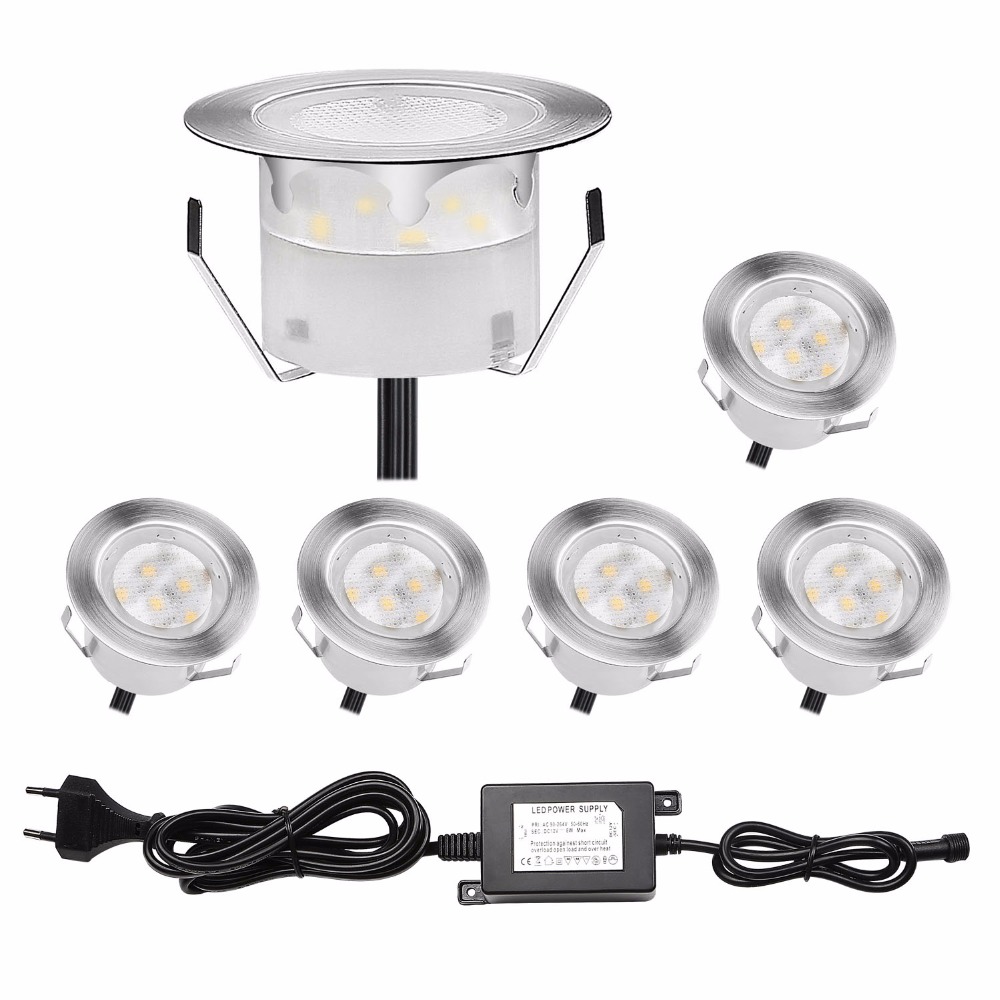QACA 6팩 LED 데크 조명 저전압 DC12V 1W - Outdoor Lighting Kits Low Voltage 리뷰 및 가격