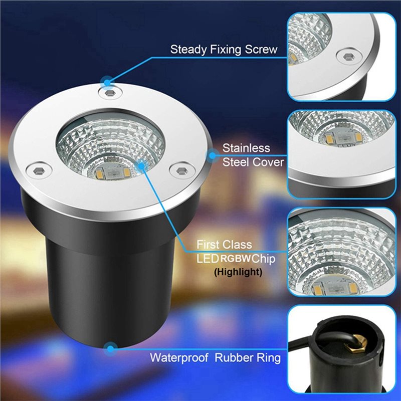 A01F-야외용 12V RGBW 지중등 3W 컬러 LE - Outdoor Lighting Low Voltage 리뷰 및 가격