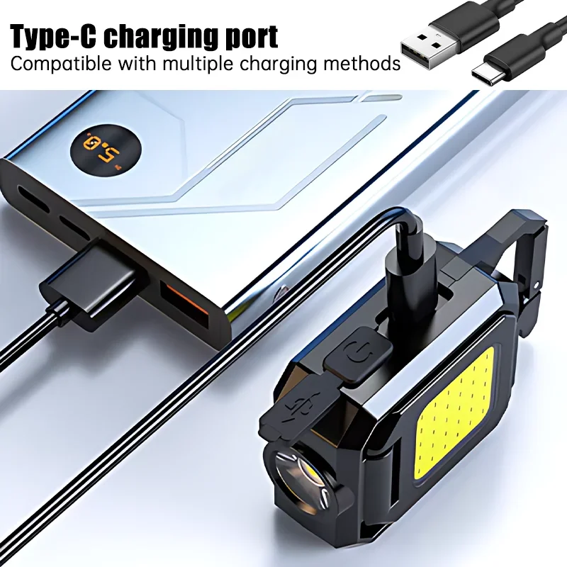 미니 손전등 키체인 라이트 COB 작업등 USB 충전식 - Outdoor Lighting For Camping 리뷰 및 가격