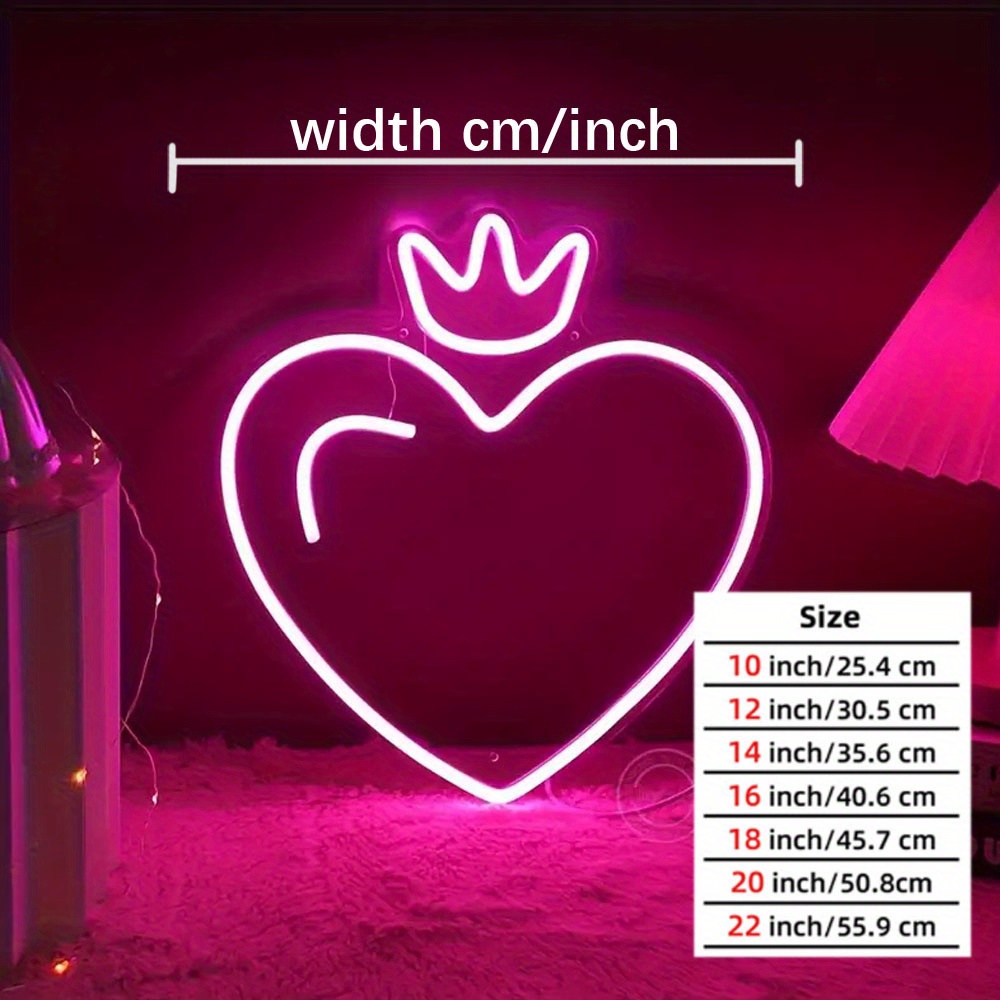LED 하트 크라운 네온사인, 핑크 & 레드 조명 옵션 - Outdoor Lighting Options 리뷰 및 가격