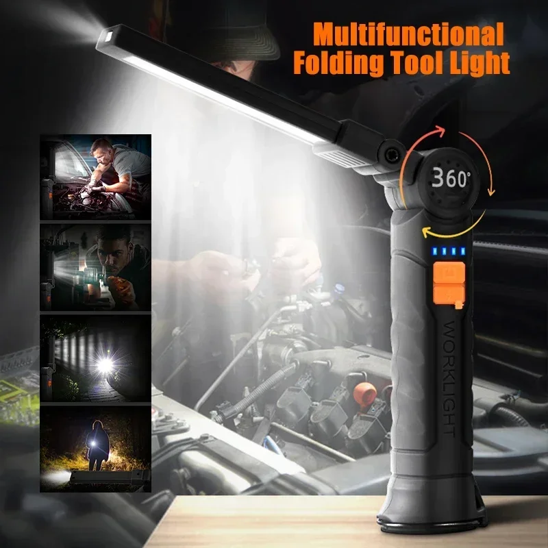 자석 및 후크가 있는 충전식 LED 손전등 작업등, 작 - Outdoor Lighting For Camping 리뷰 및 가격