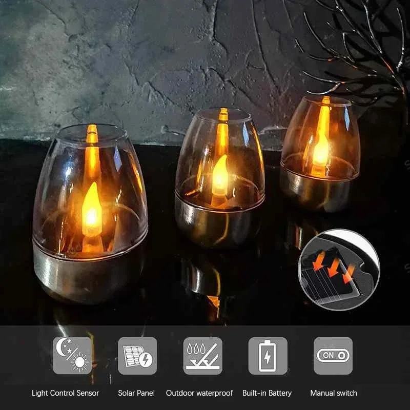 LED 스테인레스 스틸 태양 촛불 조명 야외 파티오 정 - Outdoor Lighting Company 리뷰 및 가격