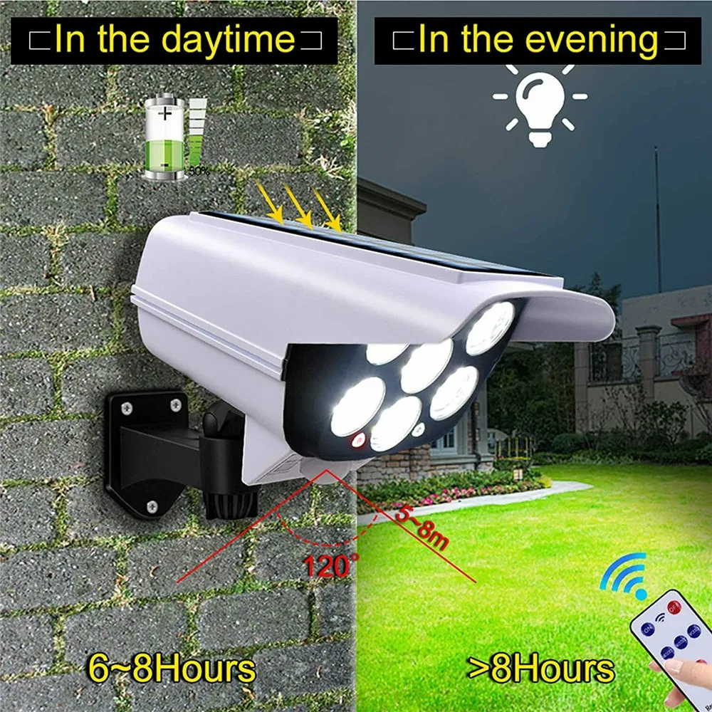 야외 태양 빛 모션 센서 보안 더미 카메라 무선 홍수  - Outdoor Lighting Company 리뷰 및 가격