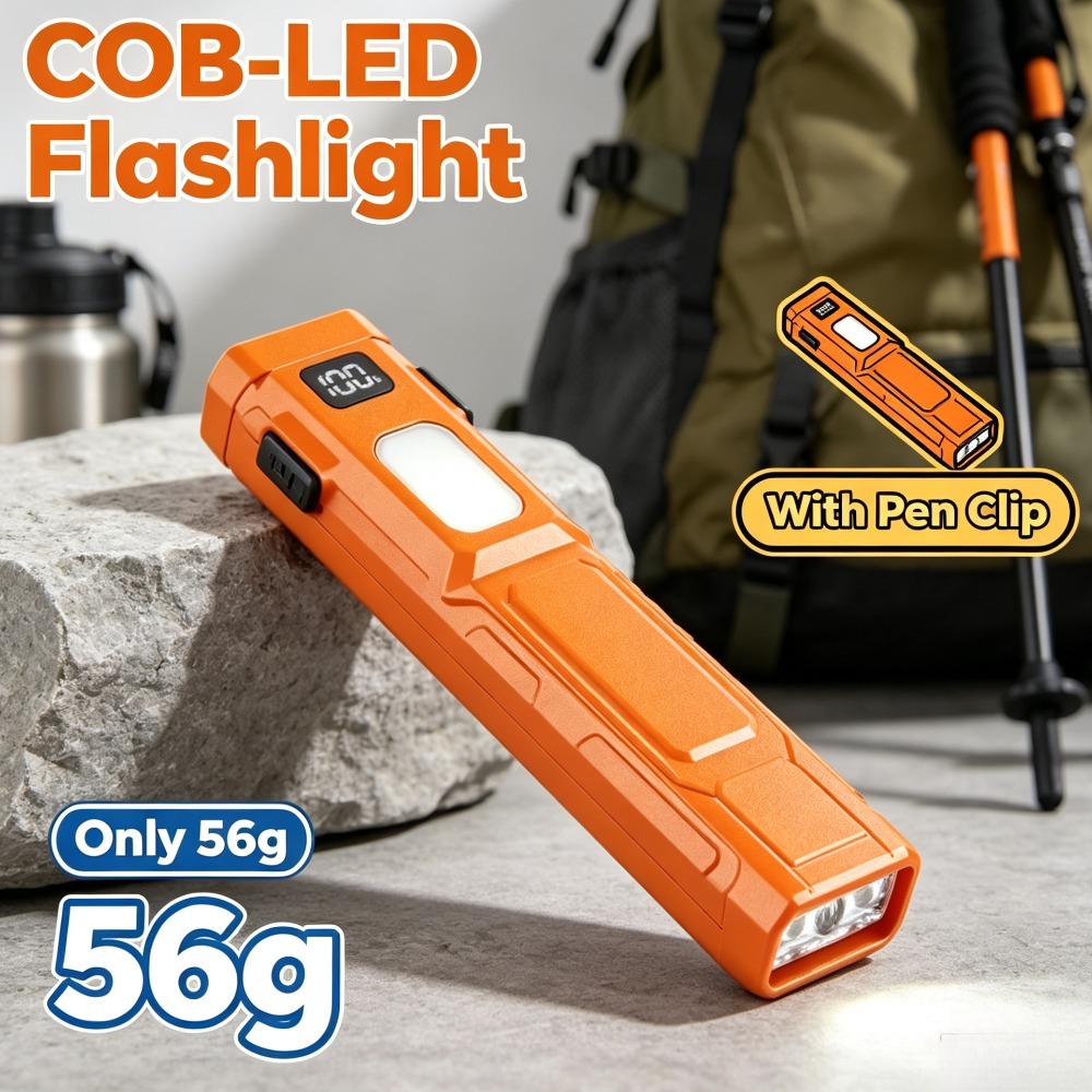 COB LED EDC 플래시라이트 펜 클립 포켓 토치  - Outdoor Lighting For Camping 리뷰 및 가격