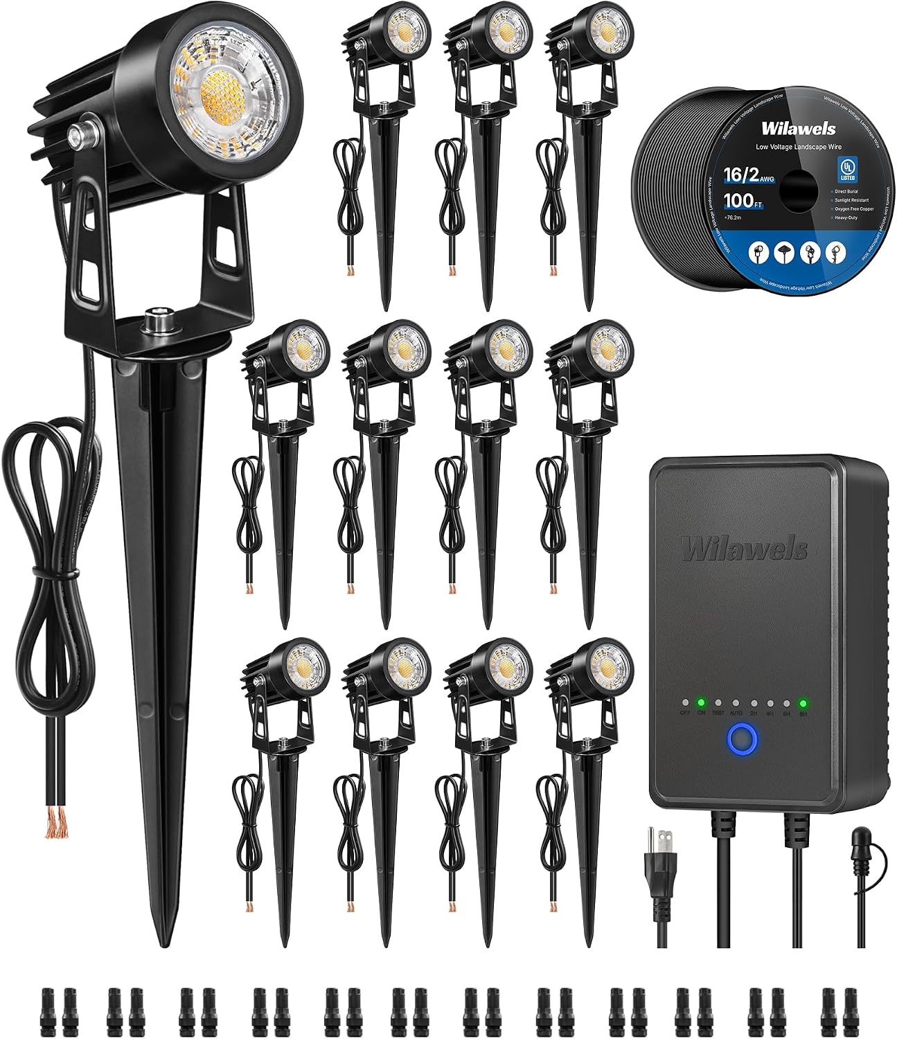 저전압 올인원 LED 조경 조명 키트 12개 스포트라이 - Outdoor Lighting Kits Low Voltage 리뷰 및 가격
