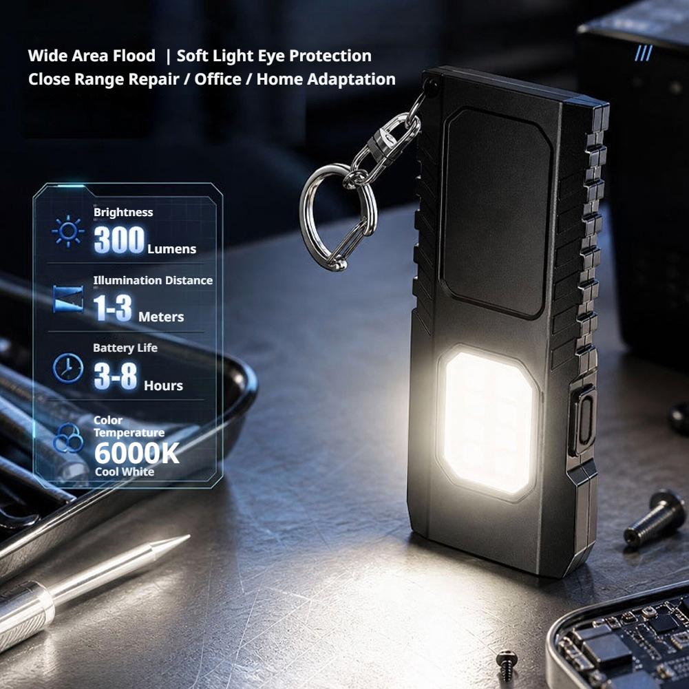 미니 EDC 키체인 손전등 USB 충전식 COB 작업등 - Outdoor Lighting For Camping 리뷰 및 가격